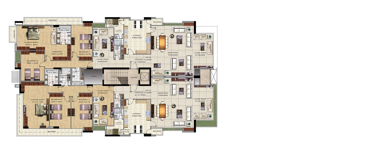 Apartments for sale in Monteverde 4584 first floor plan